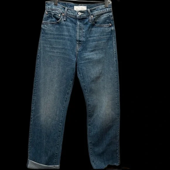 🛼MOTHER The Ditcher Heel blue jeans size 25 GUC - Picture 2 of 16